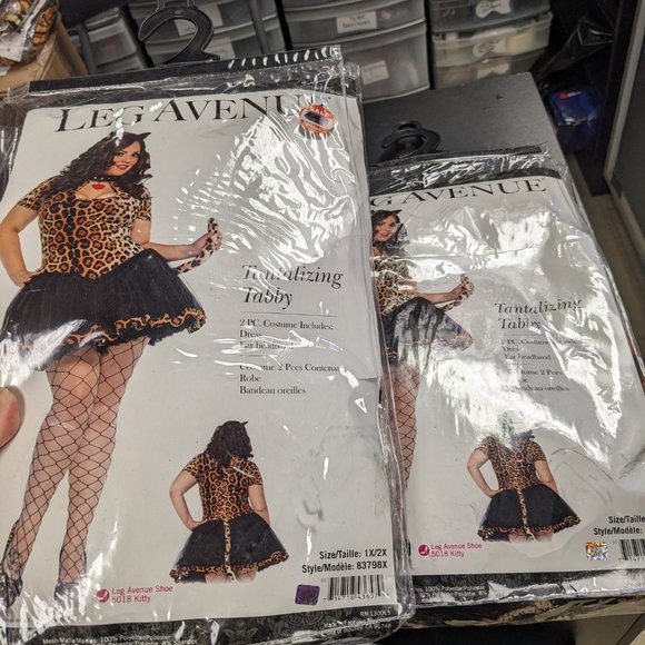 Plus Size Cosplay Costume Leg Avenue 83798 Tantalizing Tabby Leopard Dress - Picture 2 of 2